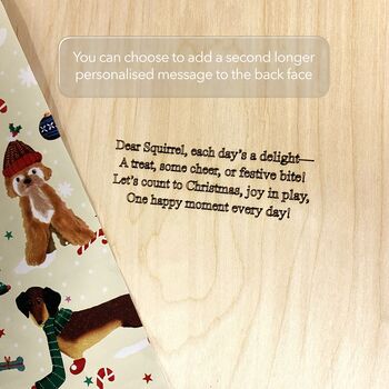 Personalised Dog's Name Reusable Wooden Advent Calender, 5 of 8
