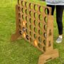 Four In A Row Wooden Large Wooden Garden Game, thumbnail 3 of 6