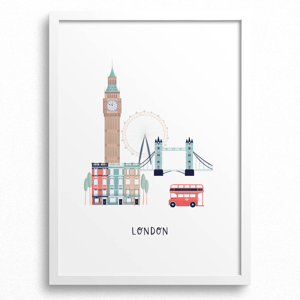 Personalised London City Print By Kimberley Rose Studio