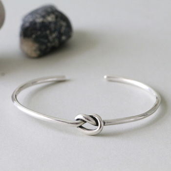 Sterling Silver Friendship Knot Bangle, 3 of 5