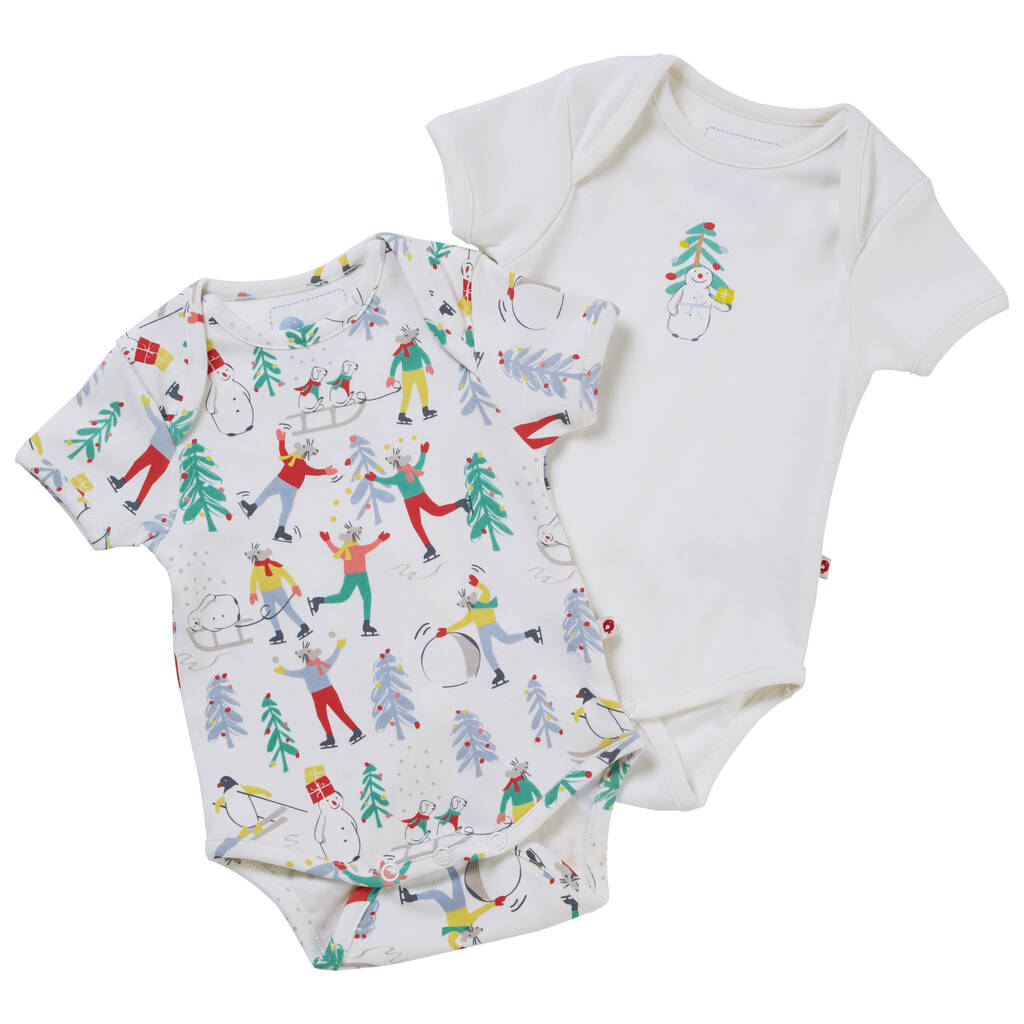 Baby's First Christmas Baby Bodysuits | Two Pack, 1 of 6