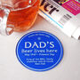 Personalised Blue Plaque Coaster For Dad, thumbnail 2 of 5