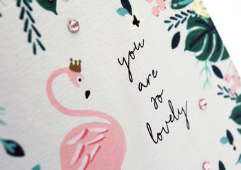 'You Are So Lovely' Flamingo Mini Card, 2 of 2