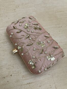 Light Pink Handcrafted Clutch Bag, 2 of 6