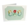 Large Botanical 'Dad' Greetings Card, thumbnail 1 of 3