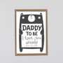Daddy To Be Birthday Card From The Bump, thumbnail 2 of 2