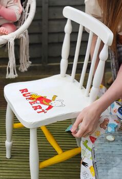 Custom Painted Children's Chair, 8 of 9