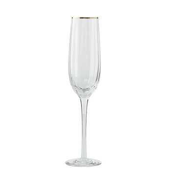 Pair Of Gold Rimmed Champagne Glasses, 2 of 2