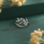 Sterling Silver Olive Leaf With Olive Ring, thumbnail 1 of 12