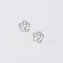 60th Birthday Boxed Earring Card With Cz And Sterling Silver Flower Studs, thumbnail 6 of 6