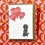 Personalised Cocker Spaniel Happy Valentine's Card, thumbnail 2 of 4