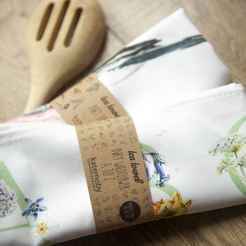 Inky Wildflower Tea Towel, 3 of 12