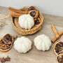 Natural White Pumpkin Candle Halloween Home Decor, thumbnail 3 of 10