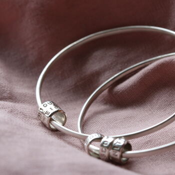 Personalised Silver Memo Bangle, 5 of 8