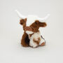 Mini Texas Longhorn Highland Cow Soft Toy, Pop Up Gift Box, thumbnail 5 of 11