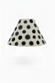 Hand Painted Linen Sustainable Lampshade Polka Dot, 2 of 12