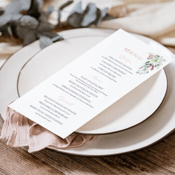 Wedding Menu Festive Floral, 4 of 5