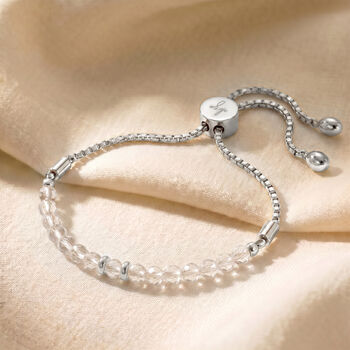 April Birthstone Clear Quartz Bracelet, 4 of 7