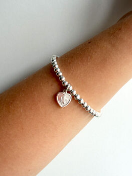 St Christopher Heart Bracelet Sterling Silver, 5 of 6