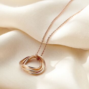 Personalised Infinity Hoop Russian Ring Necklace, 4 of 9