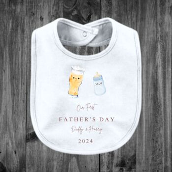 First Fathers Day Baby Grow Cheers, 2 of 3