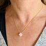 'The Octahedron' Rose Quartz Gold Plated Necklace, thumbnail 3 of 5