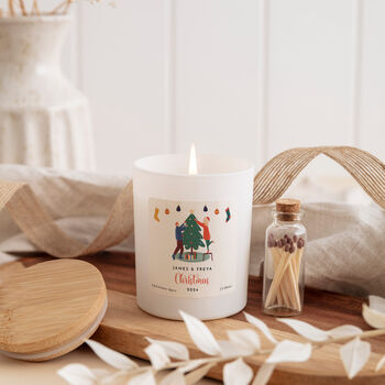 Personalised Merry Christmas Candle Gift For A Special Couple, 2 of 5