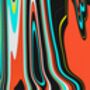 Retro Abstract Wall Art, Orange And Black Shapes, thumbnail 11 of 12