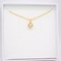Gold Plated Clear Cubic Zirconia Heart Necklace, thumbnail 1 of 6