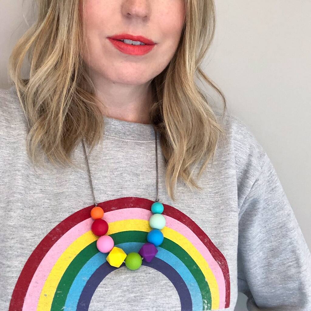 Rainbow Teething Necklace, 1 of 4