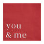 Eco You And Me Valentines Napkins, thumbnail 3 of 4