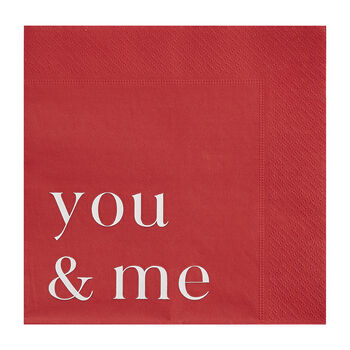 Eco You And Me Valentines Napkins, 3 of 4
