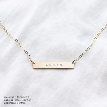 Personalised Bar Necklace, 4 of 6