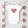 Personalised Love Heart Name Babygrow Or Sleepsuit, thumbnail 1 of 4