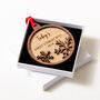 Personalised First Christmas Snowflake Bauble Wooden Decoration, thumbnail 3 of 6