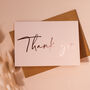 Rose Gold Foil Wedding Thank You Note Card, thumbnail 1 of 10