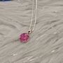 Raw Ruby Pendant Sterling Silver Chain Necklace, thumbnail 8 of 12