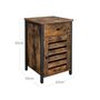 Nightstand Side Table With Drawer And Shutter Cabinet, thumbnail 6 of 6