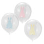 Easter Bunny Pom Pom Tail Balloons Pack Of Nine, thumbnail 2 of 3