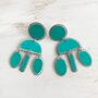 Fair Trade Eco Recycled Paper Chunky Statement Earrings, thumbnail 6 of 12