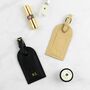 Personalised Luggage Tag Black Or Nude Leather, thumbnail 2 of 12