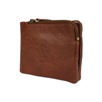 'Hudson' Men's Leather Bi Fold Wallet In Cognac, 4 of 9