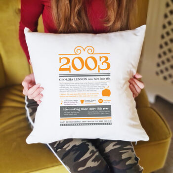 Personalised 21st Birthday Gift Cushion, 2 of 8