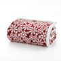 Xmas Luxury Sherpa Fleece Throw Red Flakes, thumbnail 2 of 2