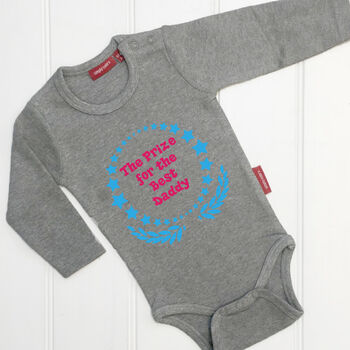 Personalised Best Daddy's Prize Babygrow, 3 of 8