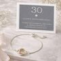 30th Birthday Three Ring Drawstring Bracelet, thumbnail 1 of 5