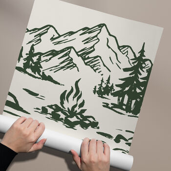 Life Is Better Around The Campfire Camping Print | Outdoor Adventure Poster, 4 of 5