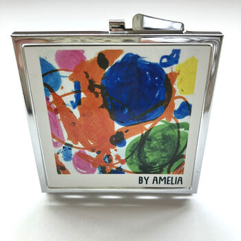 Personalised Child's Drawing Compact Mirror, 2 of 4