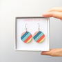 Florida Wooden Drop Earrings, thumbnail 1 of 7