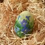 Hand Painted Easter Egg Decoration Violets, thumbnail 3 of 5